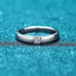 Platinum Plated Square Cut Promise Ring Lia